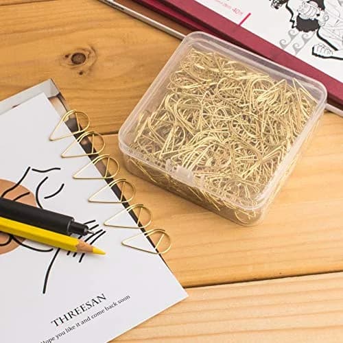 VENCINK Gold Paper Clips 300 pcs Drop-Shaped | Office & School Supplies thumbnail 6