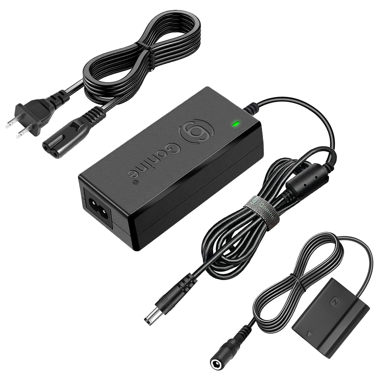 Gonine NP-FZ100 Dummy Battery Power Adapter Kit for Sony Alpha A7 V, A7R V, A7 IV, A7R IV, A7 III, A7S III, A7R III, FX3, FX30, A6600, A6700, ZV-E1, ZV-E10 II, A7C, A7C II, A7CR, A1 Cameras | Continuous Power Solution - main product image