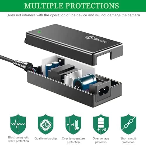 Gonine NP-FZ100 Dummy Battery Power Adapter Kit for Sony Alpha A7 V, A7R V, A7 IV, A7R IV, A7 III, A7S III, A7R III, FX3, FX30, A6600, A6700, ZV-E1, ZV-E10 II, A7C, A7C II, A7CR, A1 Cameras | Continuous Power Solution thumbnail 7