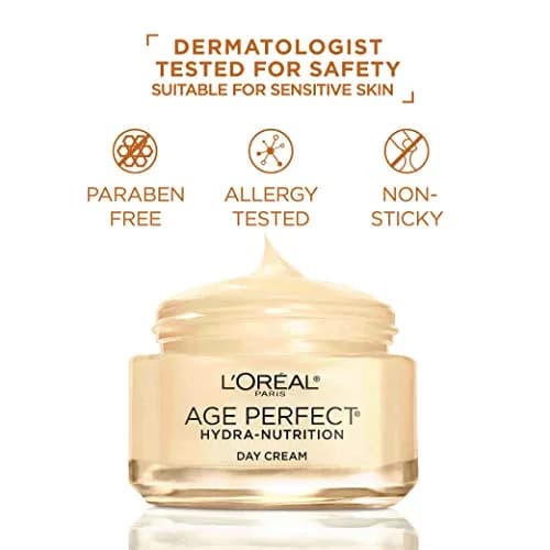 L'Oreal Paris Age Perfect Hydra-Nutrition Day Cream 50ml (1.7 Fl Oz) | For Mature, Dry, Sensitive Skin thumbnail 2