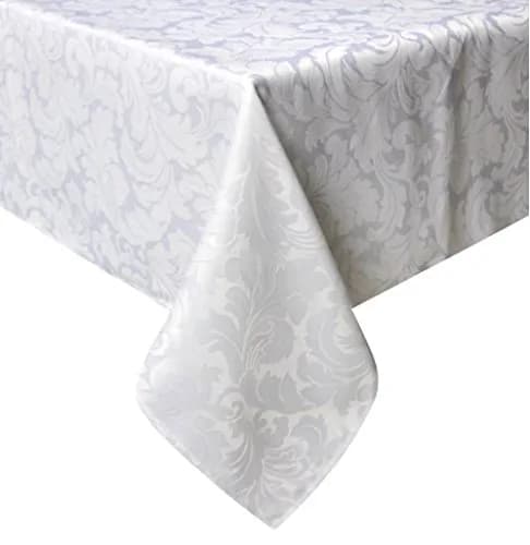 Tektrum 70 x 70 inch Damask Jacquard Tablecloth | Waterproof & Stain Resistant (70x70in) thumbnail 1