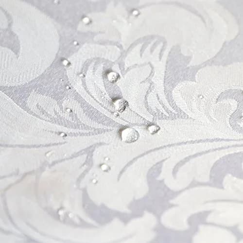 Tektrum 70 x 70 inch Damask Jacquard Tablecloth | Waterproof & Stain Resistant (70x70in) thumbnail 2