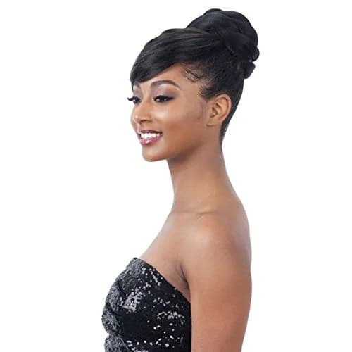 FREETRESS BRAIDS Twisted Bun Bang (4 Medium Brown) | Synthetic Hair Wig & Bang - main product image