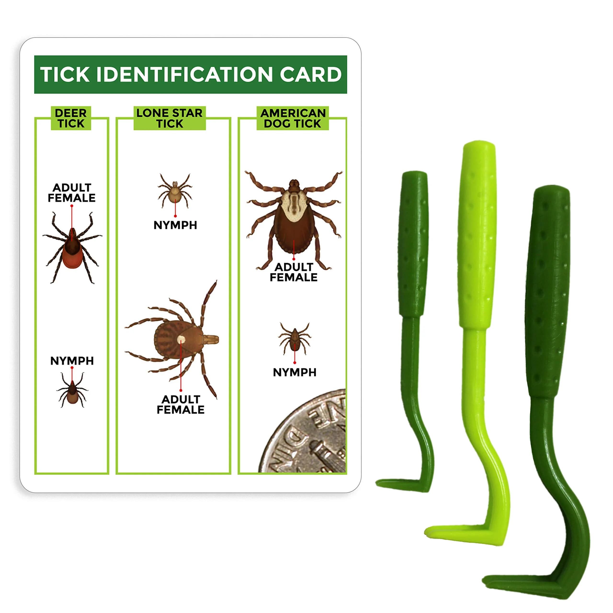 TickCheck Tick Remover Value 3 Pack with ID Card | Easy Tick Removal for Humans, Dogs, Cats & Pets - main product image