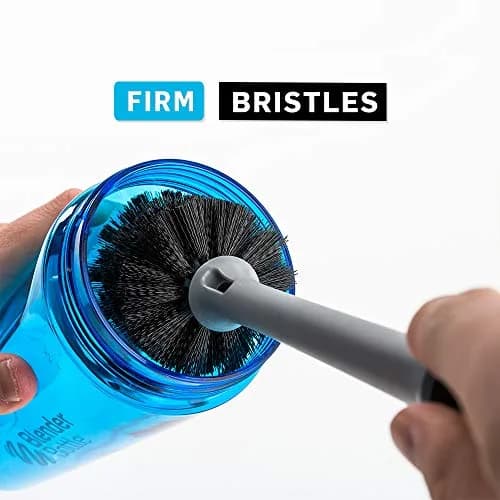 BlenderBottle 2-in-1 Bottle & Straw Cleaning Brush | Firm Bristles & Mini Straw Brush | Non-Slip Grip thumbnail 2