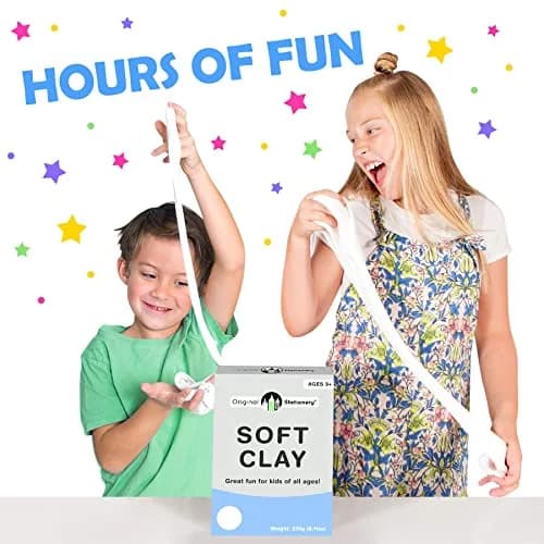 Original Stationery Soft Clay for Slime 230 g (8.1 oz) | White Air-Dry Modeling Compound for Butter Slime thumbnail 4
