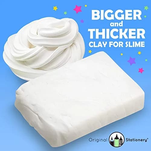 Original Stationery Soft Clay for Slime 230 g (8.1 oz) | White Air-Dry Modeling Compound for Butter Slime thumbnail 2