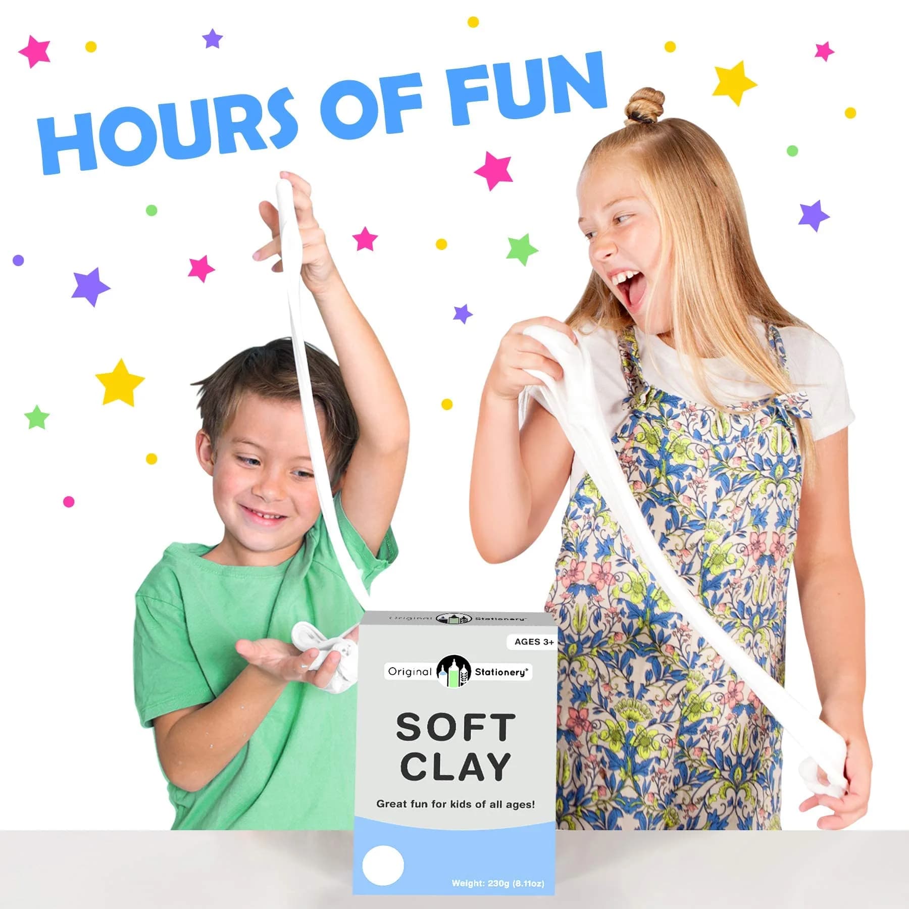 Original Stationery Soft Clay for Slime 230 g (8.1 oz) | White Air-Dry Modeling Compound for Butter Slime - view 4