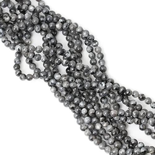 CHEAVIAN Natural Black Labradorite Gemstone Beads 6mm | Polished Round Jewelry Supply for DIY Crafts thumbnail 4
