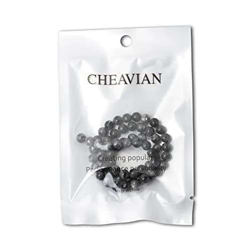 CHEAVIAN Natural Black Labradorite Gemstone Beads 6mm | Polished Round Jewelry Supply for DIY Crafts thumbnail 5