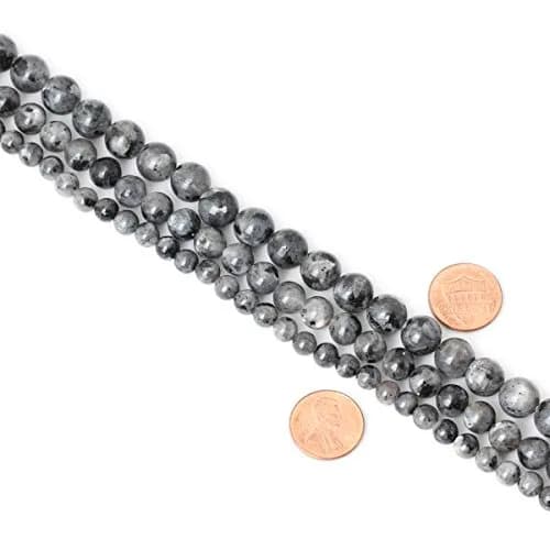 CHEAVIAN Natural Black Labradorite Gemstone Beads 6mm | Polished Round Jewelry Supply for DIY Crafts thumbnail 6