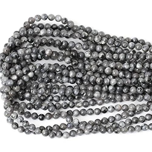 CHEAVIAN Natural Black Labradorite Gemstone Beads 6mm | Polished Round Jewelry Supply for DIY Crafts thumbnail 3