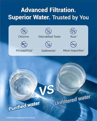 AQUA CREST GSWF Refrigerator Water Filter 3 Pack | NSF 42 Certified for Chlorine & Odor Reduction thumbnail 4