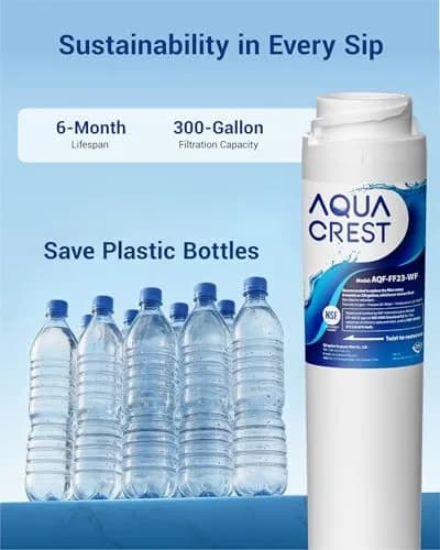 AQUA CREST GSWF Refrigerator Water Filter 3 Pack | NSF 42 Certified for Chlorine & Odor Reduction thumbnail 7
