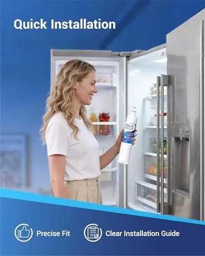 AQUA CREST GSWF Refrigerator Water Filter 3 Pack | NSF 42 Certified for Chlorine & Odor Reduction thumbnail 8