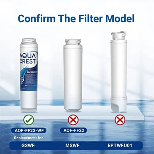 AQUA CREST GSWF Refrigerator Water Filter 3 Pack | NSF 42 Certified for Chlorine & Odor Reduction thumbnail 2