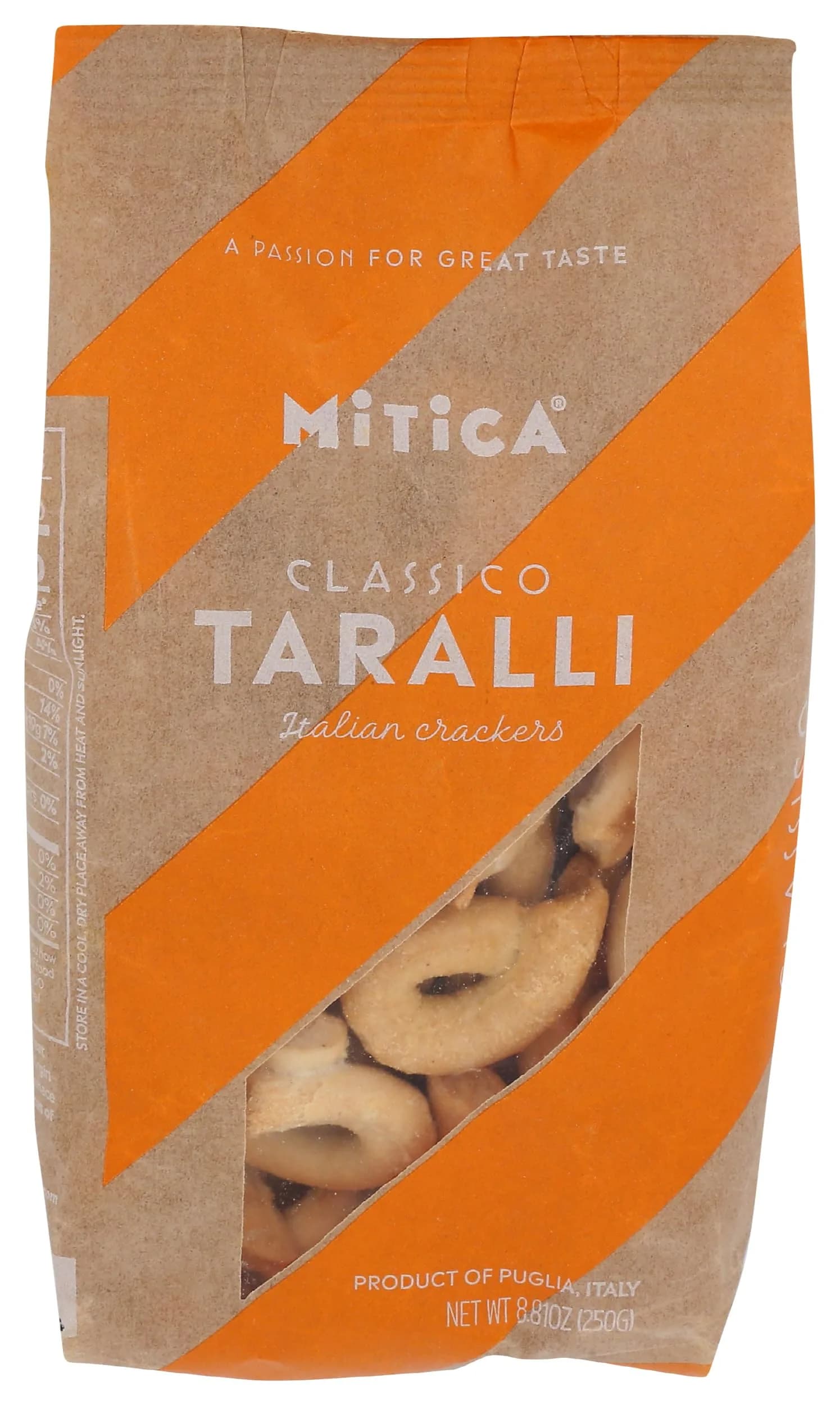 Mitica Taralli Classic 8.81 Ounce | Vegan & Vegetarian Snack from USA