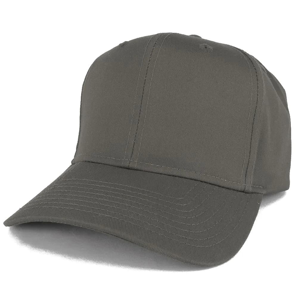 Armycrew XXL High Crown Baseball Cap Black | Adjustable Snapback for Big Heads — Charcoal / XX-Large