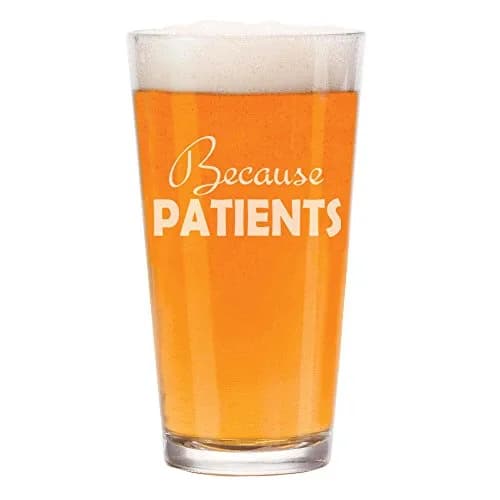 MIP 16 oz Beer Pint Glass for Dental & Medical Professionals | Funny Doctor Nurse Gift (16oz, USA Made) thumbnail 1