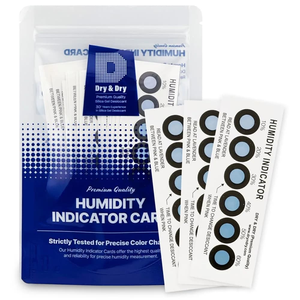 Dry & Dry Humidity Indicator Cards 12 Pack | 10-60% RH 6-Spot Reusable - view 2