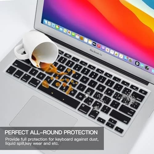 CaseBuy Black Silicone Keyboard Cover for MacBook Air 13" (A1369/A1466) & Pro 13"/15" (2010-2017 Models) | Protects from Spills & Dust thumbnail 6