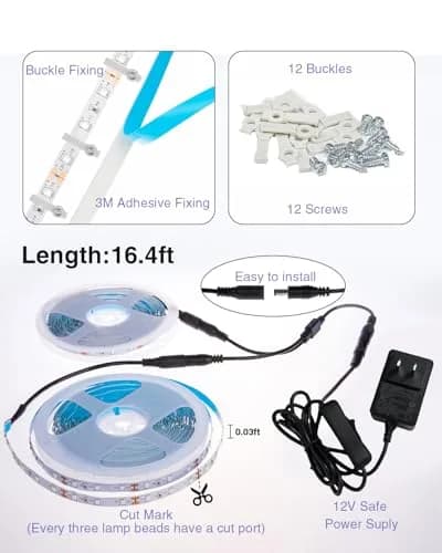 Onforu 10m (32.8ft) Black Light LED Strip Kit | 600 LEDs for Glow Parties & Halloween thumbnail 4