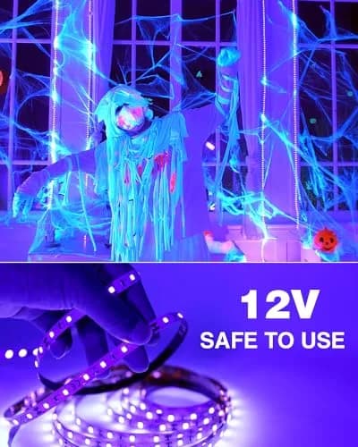 Onforu 10m (32.8ft) Black Light LED Strip Kit | 600 LEDs for Glow Parties & Halloween thumbnail 5