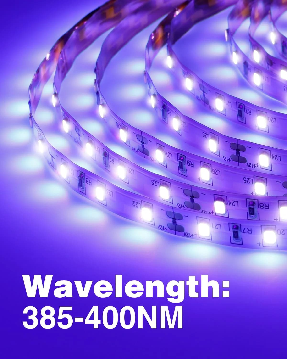 Onforu 10m (32.8ft) Black Light LED Strip Kit | 600 LEDs for Glow Parties & Halloween - view 3