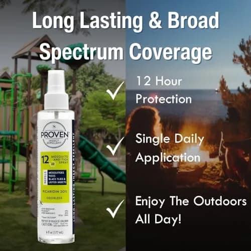 Proven Insect Repellent Spray for Mosquitoes, Ticks & Black Flies | Up to 12-Hour DEET-Free Protection thumbnail 3