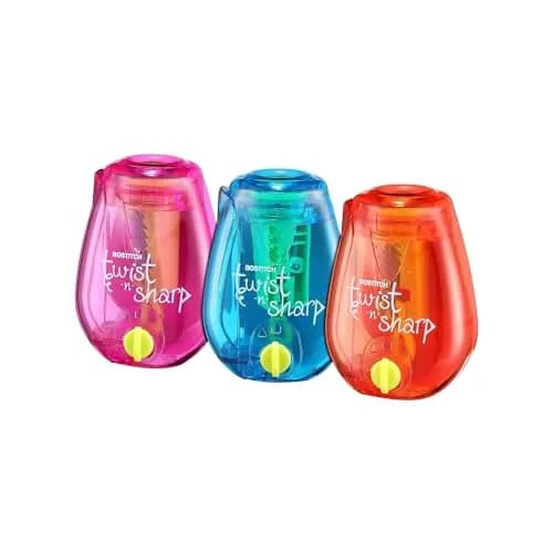 Bostitch Office Pencil Sharpener Twist-N-Sharp 3-Pack | Adjustable & Portable for Kids & Makeup - main product image