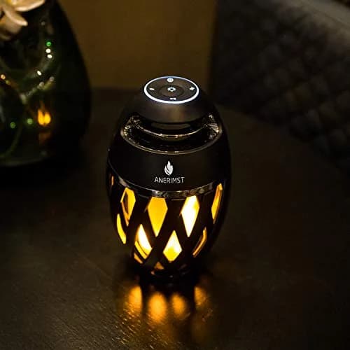 ANERIMST LED Table Lamp with Flame Torch Light | Waterproof Wireless Speaker, 5W Stereo Sound, BT5.3, 18H Battery, Outdoor Decor (100-120c) thumbnail 2