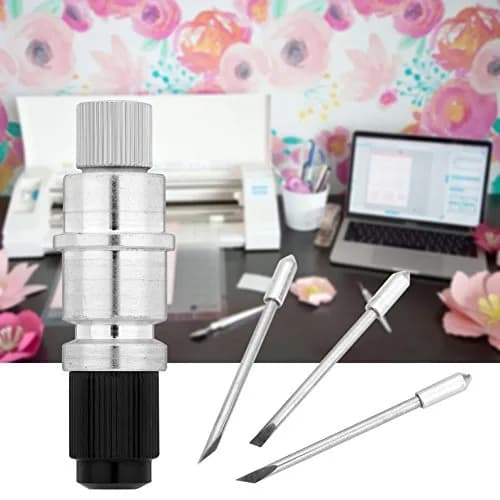 EVISWIY CB09 Blades for Silhouette Cameo 4/4 Plus/4 Pro/3/2/1/Portrait/Curio with Graphtec Holder Housing 15PCS (30/45/60 Degree) Cutting Blades thumbnail 2