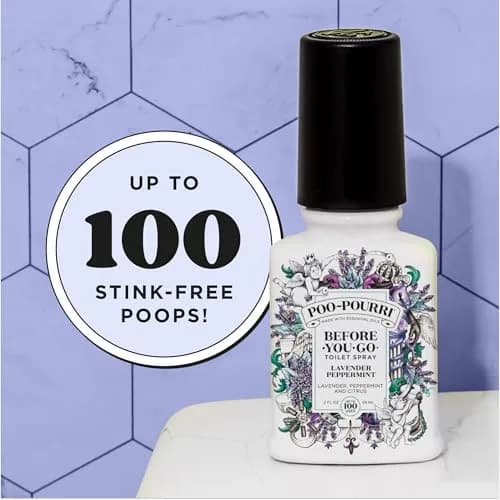 Poo-Pourri Before-You-Go Toilet Spray Lavender Peppermint 59ml (2 Fl Oz) | Funk Lock Technology for Odor Control thumbnail 4