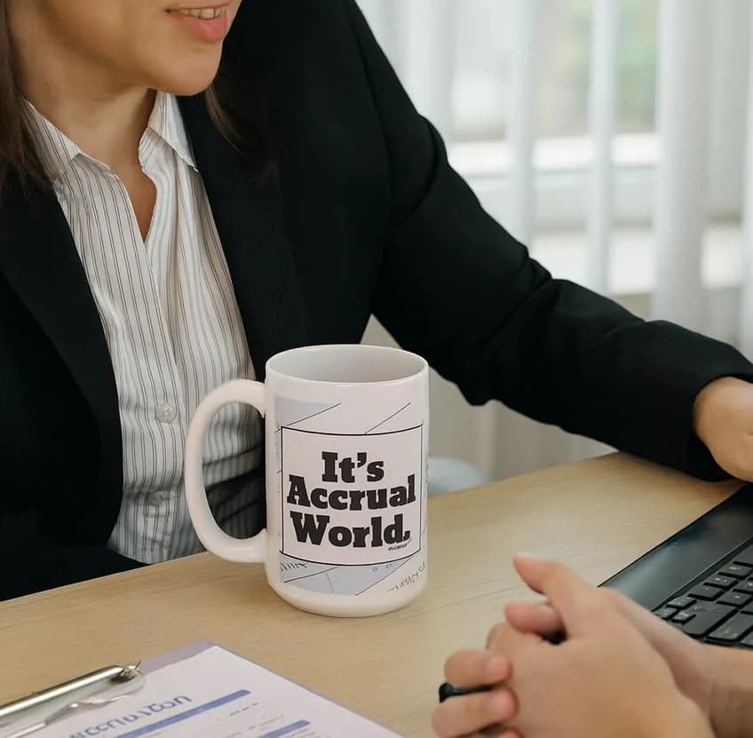 Gifts For Value It's Accrual World 15oz Coffee Mug | Accountant Gift thumbnail 2