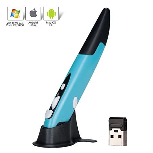 lychee Wireless Optical Pocket Pen Mouse Blue | 800/1200/1600 DPI Adjustable Handwriting Mini Mice thumbnail 5