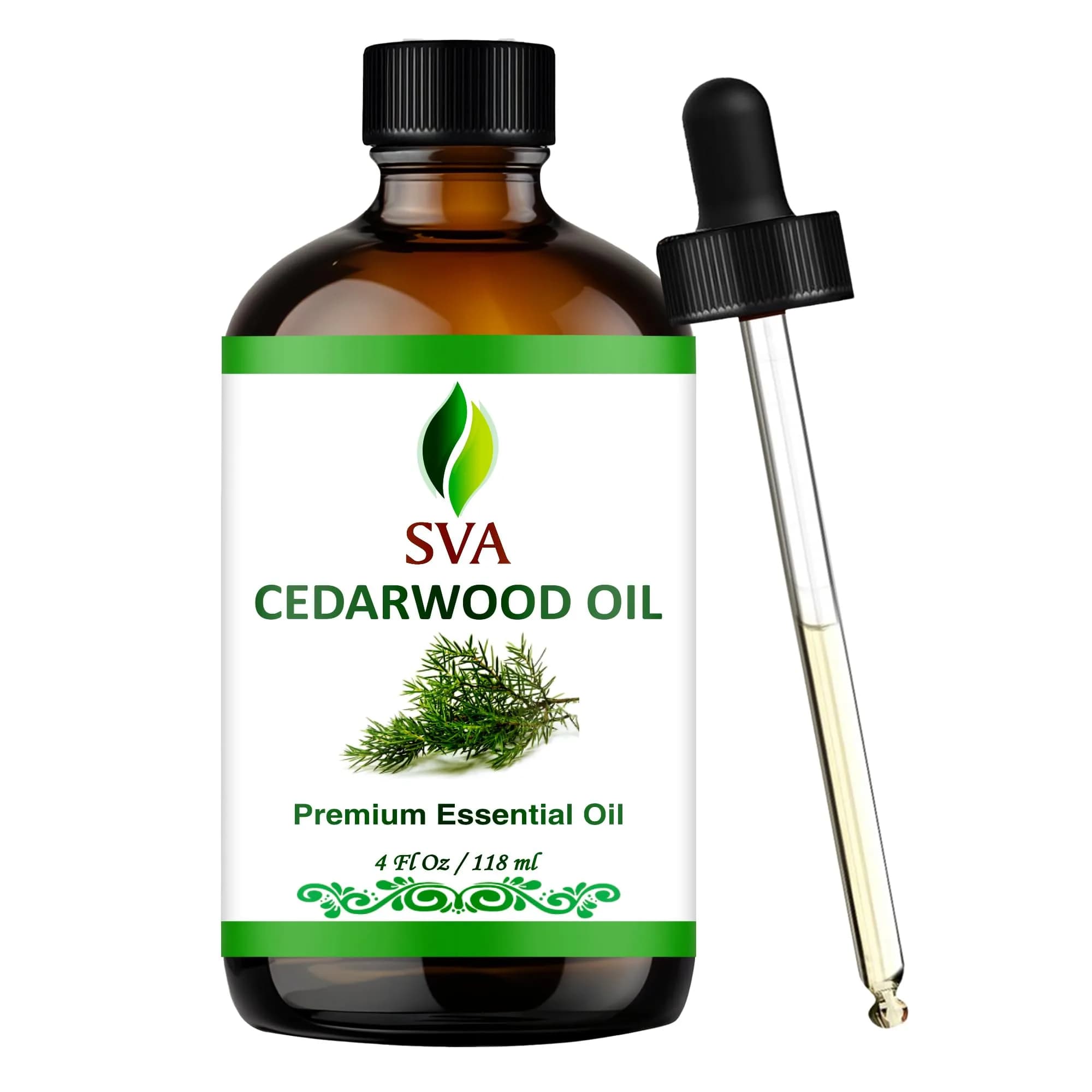 SVA ORGANICS Cedarwood Essential Oil 4 Fl Oz (118 mL) - 100% Pure & Natural - main product image