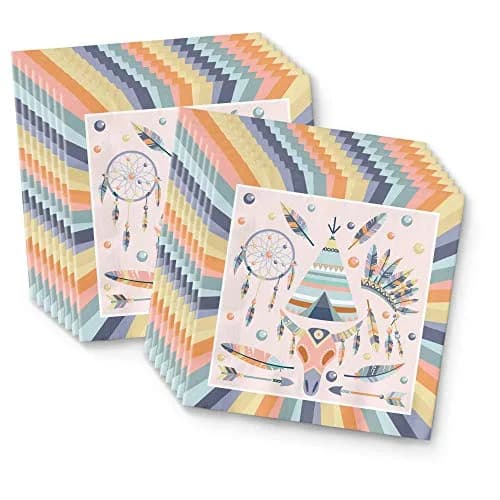 Birthday Galore Tribal Boho Party Supplies Set for 16 | Durable & Vibrant Design thumbnail 4