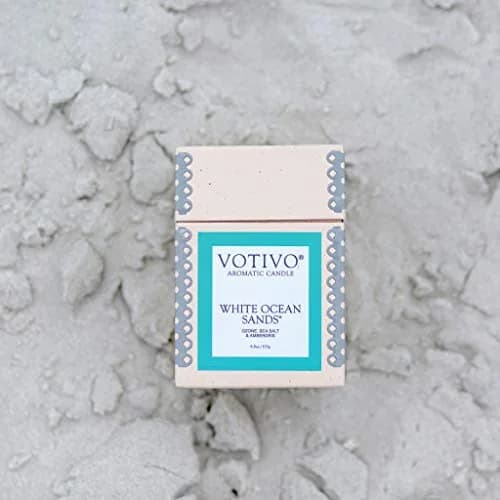 Votivo 6.8oz Aromatic Candle-White Ocean Sands | Full-bodied Beach Fragrance (70-120 chars) thumbnail 5
