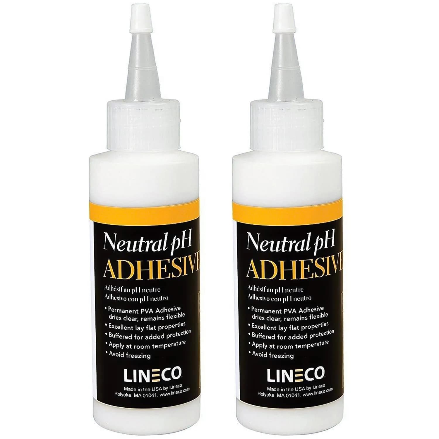 Lineco Neutral pH Adhesive 8 OZ (2-Pack) | Archival Quality Glue for Bookbinding & Paper Crafts — White