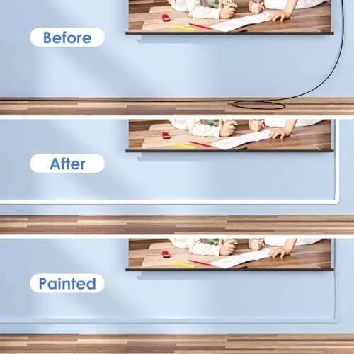 Yecaye White Cord Hider Kit 3.6m (113in) | Conceals 2 Small Wires for Home & Office thumbnail 5