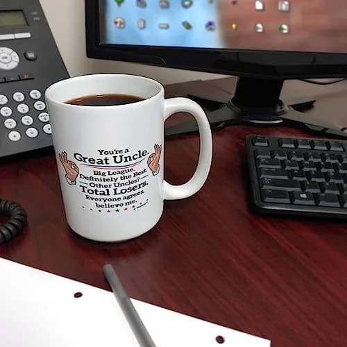 ThisWear Great Uncle Everyone Agrees 15oz Coffee Mug | Classic Ceramic Mug for Daily Use thumbnail 6