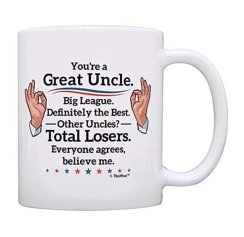 ThisWear Great Uncle Everyone Agrees 11oz Coffee Mug | Classic Ceramic Mug for Daily Use thumbnail 1