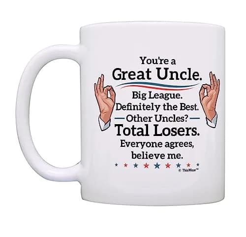 ThisWear Great Uncle Everyone Agrees 11oz Coffee Mug | Classic Ceramic Mug for Daily Use thumbnail 3