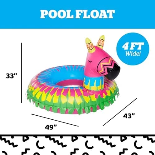 BigMouth Inc Giant Donkey Piñata Pool Float | Large Novelty Inflatable Swim Ring for Pool Parties thumbnail 3