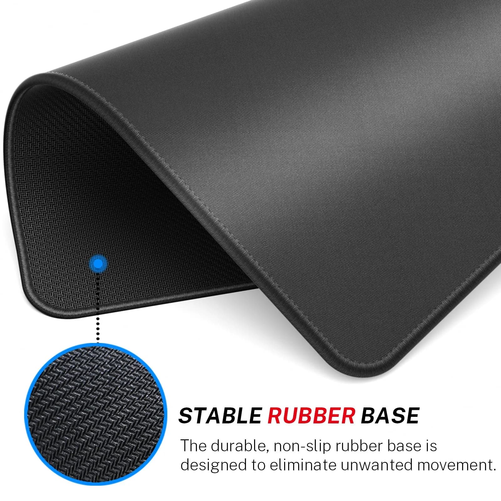 MROCO Topographic Mouse Pad - Black, 14 x 11 Inches | Smooth Glide & Precise Control - view 4