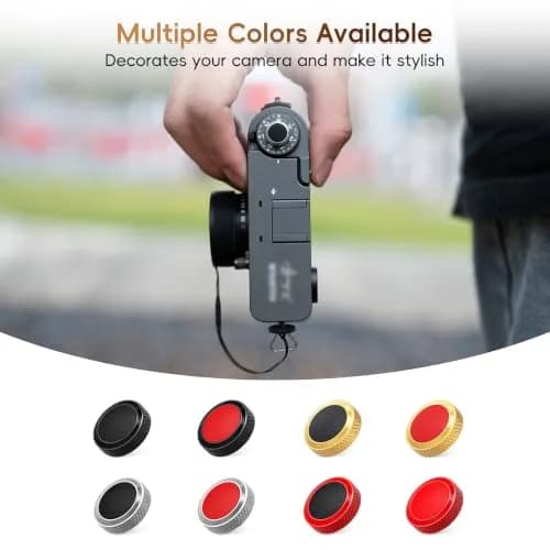 JJC Camera Soft Shutter Release Button for Fuji Fujifilm Leica Nikon Sony | Comfortable Copper & Leather thumbnail 7
