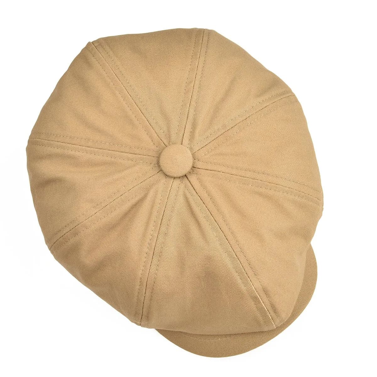 BOTVELA Men's 100% Cotton Newsboy Cap | Khaki, 7 3/8 (23.2 inches) - view 5