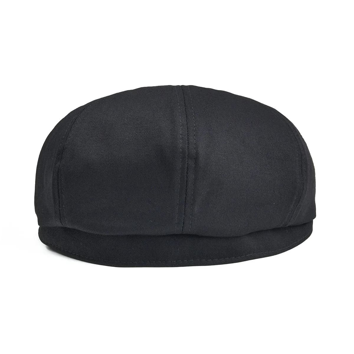 BOTVELA Men's 100% Cotton Newsboy Flat Cap | Black, Size 7 3/8 (58.5 cm) thumbnail 4