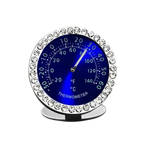 idain Mini Car Dashboard Thermometer - White | Temperature Indicator for Air Vent & Dashboard thumbnail 1