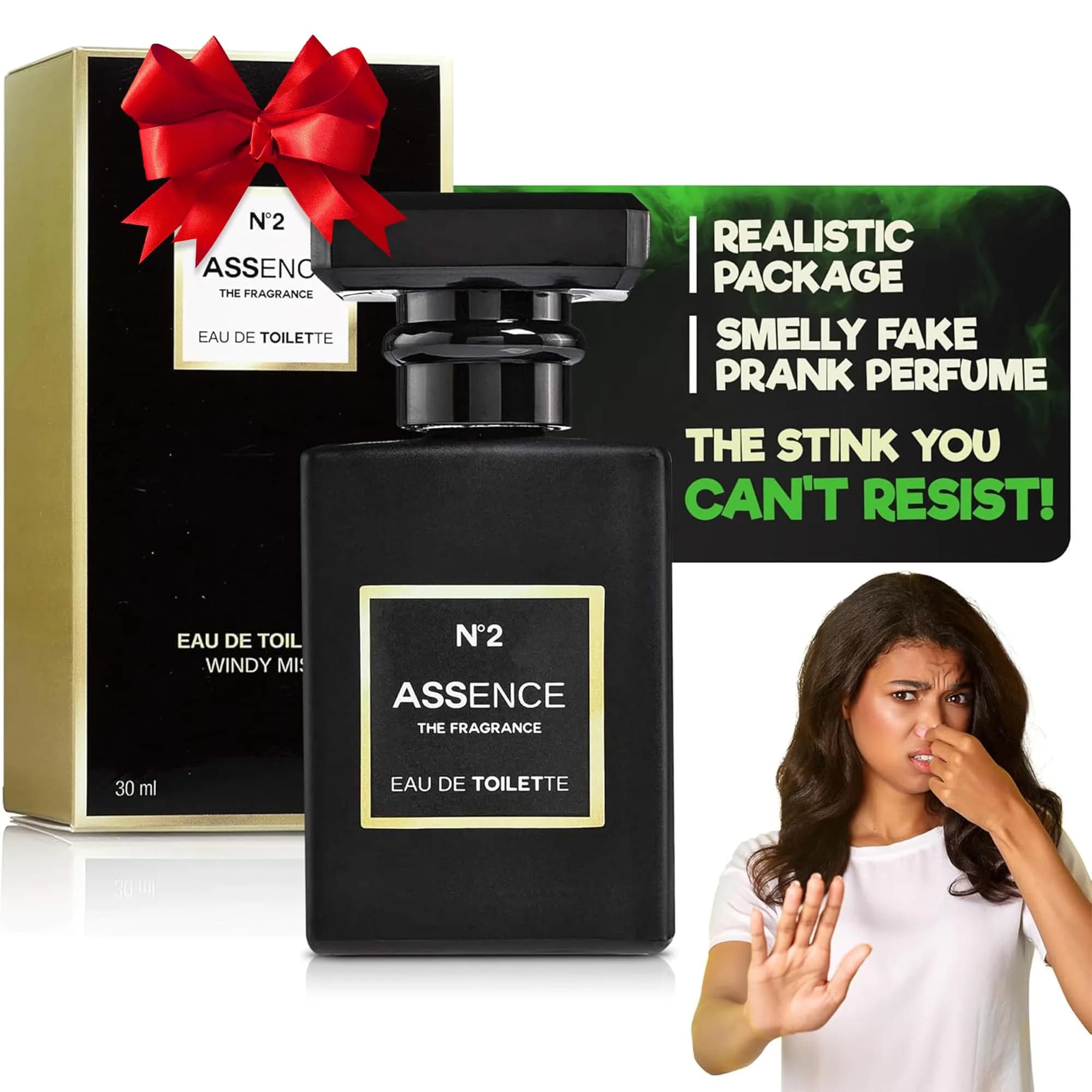 Gagster Prank Perfume Fart Spray Extra Strong | Liquid Fake Odor in Realistic Bottle for Pranks & Gags (ワンサイズ, Black) — Black